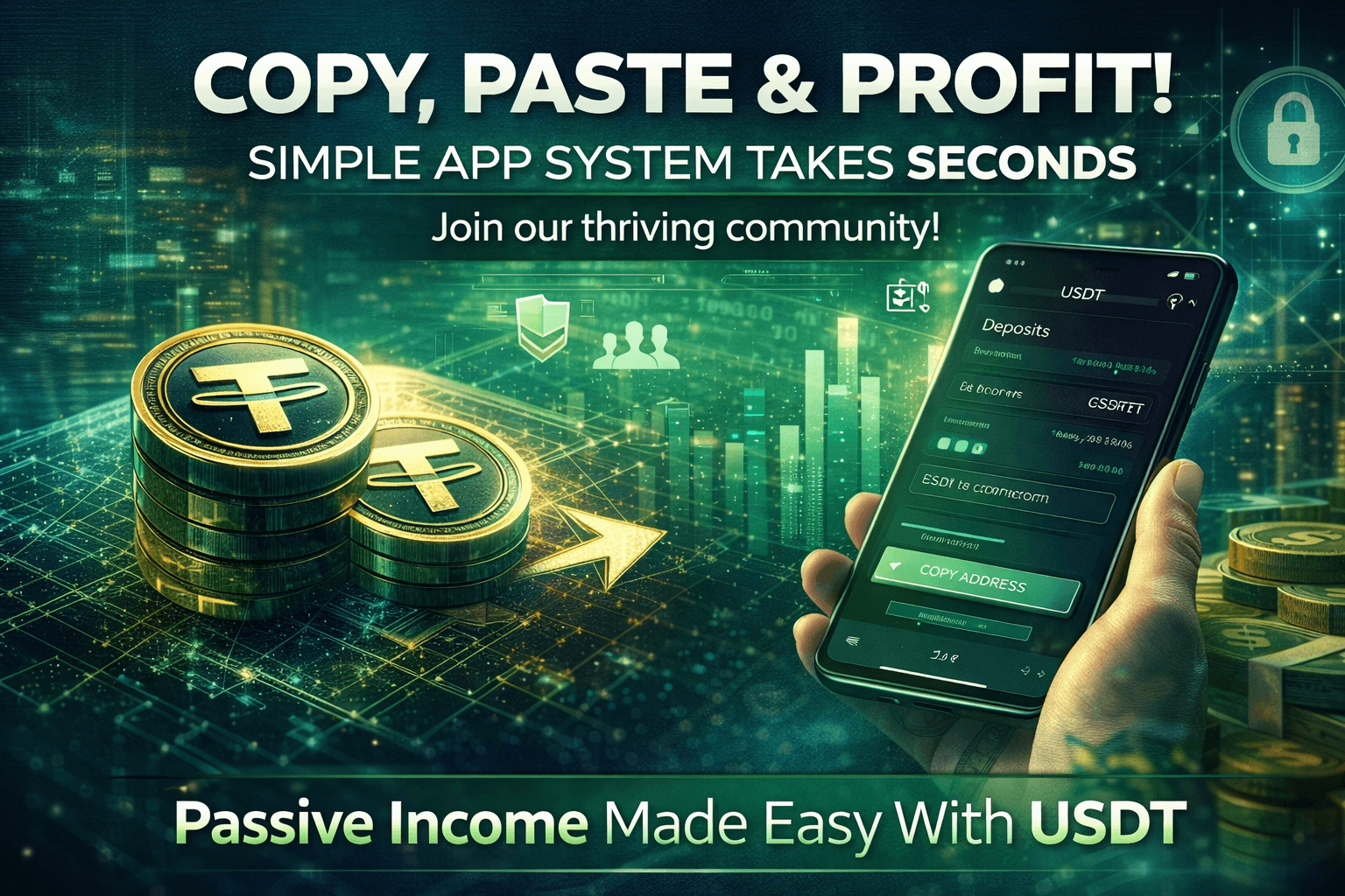 Copy, Paste and Profit graphic